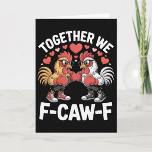 F-caw-f Boksen Hanen Harten Edgy Valentijnsdag Str Kaart