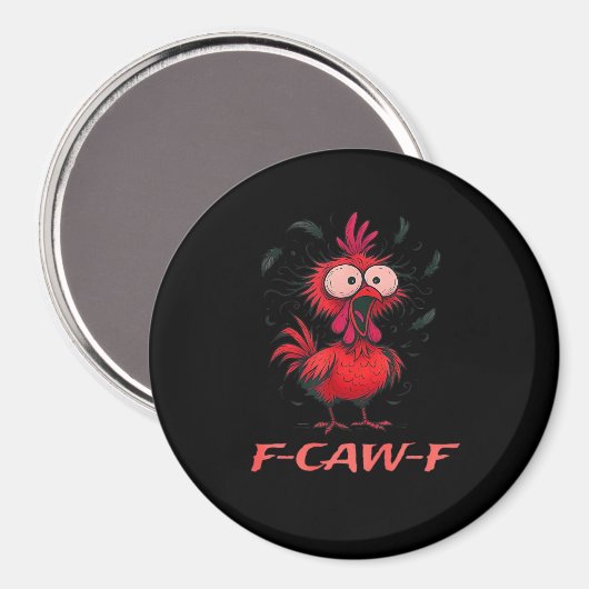 F-Caw-F-Chicken Boxy Cool Casual Magneet (Voorkant / Achterkant)