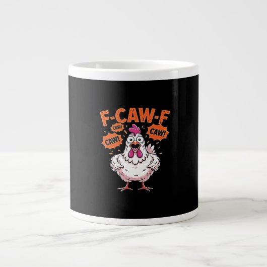F-Caw-F Chicken Classic Cool Unique Extra Grote Beker (Voorkant)