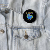 F-Caw-F Chicken Classic Creative Casual Ronde Button 5,7 Cm (In situ)