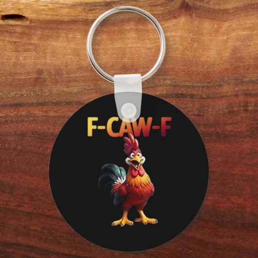 F-Caw-F Chicken Classic Creative Casual Sleutelhanger (Voorkant)