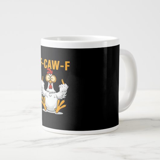 F-Caw-F Chicken Classic Funny Trendy Extra Grote Beker (Voorkant rechts)