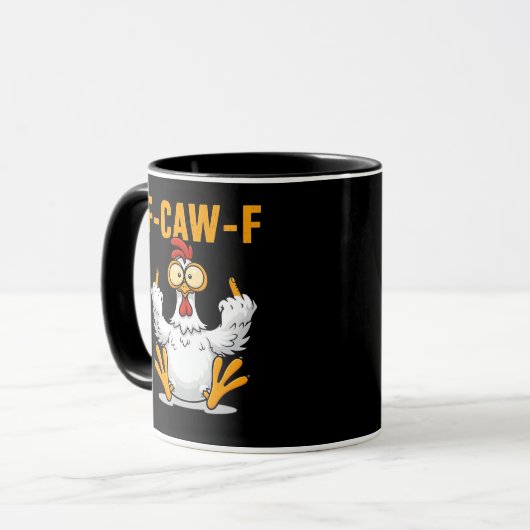 F-Caw-F Chicken Classic Funny Trendy Mok (Voorkant links)