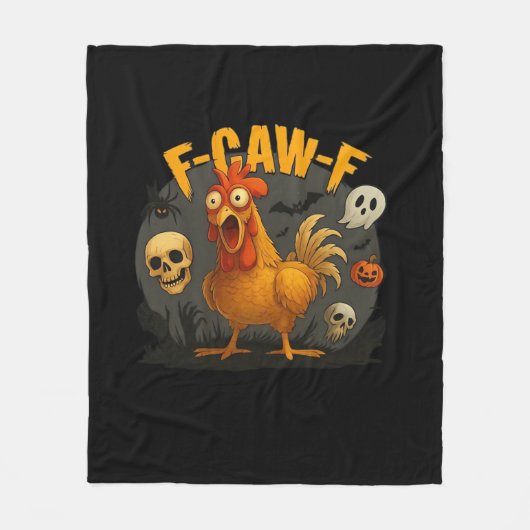 F-Caw-F Chicken Classic Minimal Clean Fleece Deken (Voorkant)