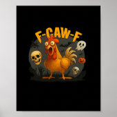 F-Caw-F Chicken Classic Minimal Clean Poster (Voorkant)
