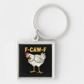 F-Caw-F Chicken Classic Retro Cool Sleutelhanger (Voorkant)