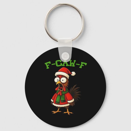 F-Caw-F Chicken Classic Retro Graphic Sleutelhanger (Voorkant)