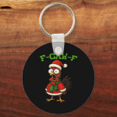 F-Caw-F Chicken Classic Retro Graphic Sleutelhanger (Voorkant)