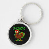 F-Caw-F Chicken Classic Retro Graphic Sleutelhanger (Voorkant)