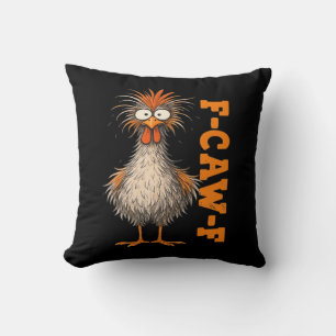 F-Caw-F-Chicken Eagerlys Kleurrijke Grappige Haan Kussen