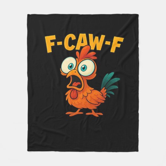 F-Caw-F Chicken Essential Funny Trendy Fleece Deken (Voorkant)