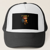 F-Caw-F-Chicken Essential Retro Classic Trucker Pet (Voorkant)