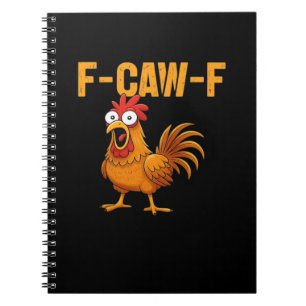 F-Caw-F-Chicken Essentieel Eenvoudig Ontwerp Notitieboek