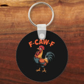 F-caw-f Chicken Funny Rooster Humor Farm Animal Me Sleutelhanger (Voorkant)