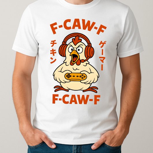 F-CAW-F Chicken Gamer Grappige Grafische Japanse M T-shirt