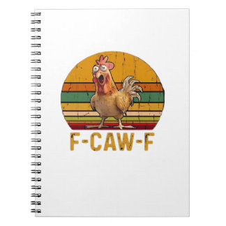 F-Caw-F Chicken Humor Essential Minimal Clean Notitieboek