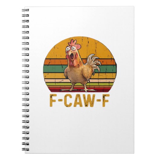 F-Caw-F Chicken Humor Essential Minimal Clean Notitieboek (Voorkant)