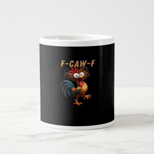 F-Caw-F Chicken Humor Extra Grote Beker (Voorkant)