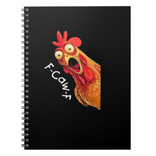F-Caw-F-Chicken Klassieke Vintage Grafiek Notitieboek
