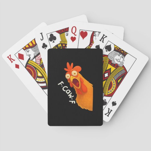 F-Caw-F Chicken Retro Classic Pokerkaarten (Achterkant)