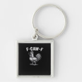 F-Caw-F Chicken Retro Graphic Sleutelhanger (Voorkant)