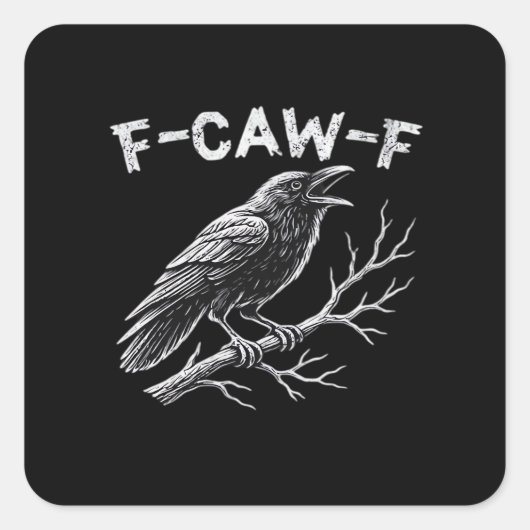 F-Caw-F Classic Retro Style Vierkante Sticker (Voorkant)