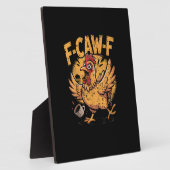 F-Caw-F Coffee Chicken Rooster Funny Bird F-Caw-F Fotoplaat (Zijkant)