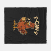 F-Caw-F Coffee Chicken Rooster Funny Bird Fleece Deken (Voorkant (Horizontaal))