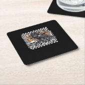 F-Caw-F Cool Retro Vierkante Kartonnen Onderzetter (Schuin)