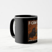 F-CAW-F Corbeau cousu Halloween Mug (Devant gauche)