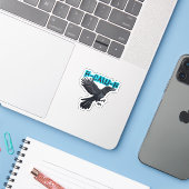 F Caw F Creative Casual Style Sticker (Laptop met iPhone)