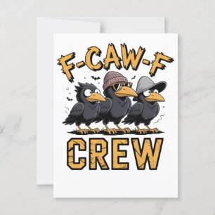 F-Caw-F Crew Grappig bij elkaar passend outfit voo Briefkaart