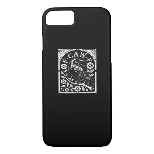 F-Caw-F Crow Aesthetic Casual Case-Mate iPhone Case (Achterkant)