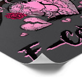 F Caw F Crow Anti Valentine's Day Dark Gothic Brok Poster (Hoek)