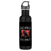 F-Caw-F Crow Bird Raven Gothic Meme Waterfles (Voorkant)