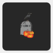 F-Caw-F Crow Classic Retro Cool Vierkante Sticker (Voorkant)