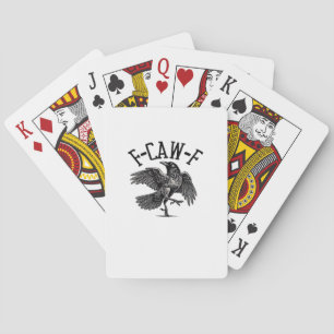 F Caw F Crow Creatieve Zondagse Kleren Pokerkaarten