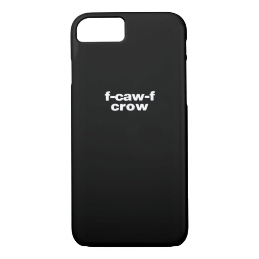 F-Caw-F Crow Funny Crow Retro Classic Case-Mate iPhone Case (Achterkant)