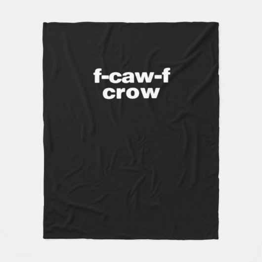 F-Caw-F Crow Funny Crow Retro Classic Fleece Deken (Voorkant)