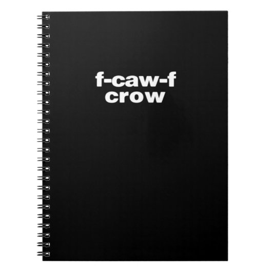 F-Caw-F Crow Funny Crow Retro Classic Notitieboek (Voorkant)