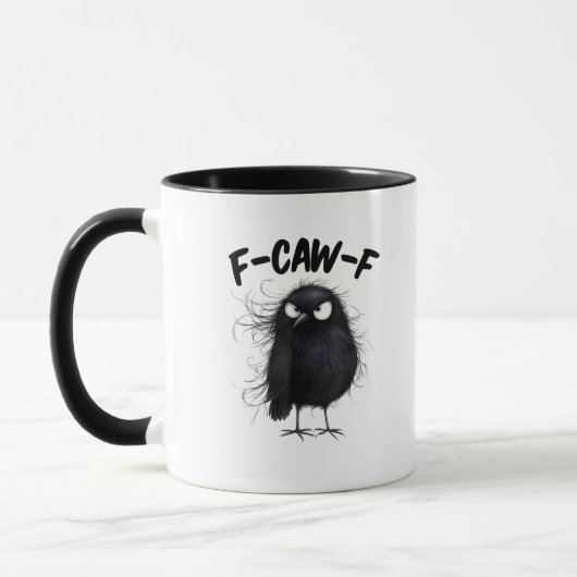 F-Caw-F Crow Funny Raven Bird Lovers Creative Styl Mok (Links)