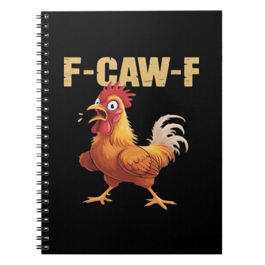 F-Caw-F Crow Gothic Funny Humor Notitieboek (Voorkant)