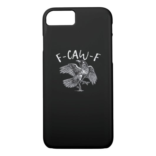 F-Caw-F Crow Retro Classic Case-Mate iPhone Case (Achterkant)