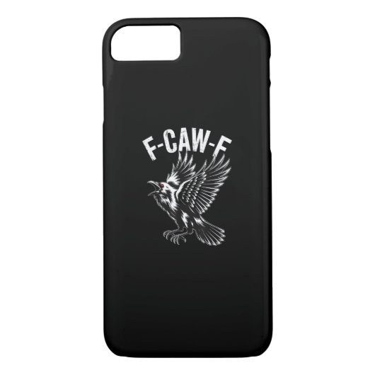 F-Caw-F Crow Retro Classic Case-Mate iPhone Case (Achterkant)