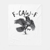 F Caw F Crow Retro Classic Style Fleece Deken (Voorkant)