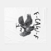 F Caw F Crow Retro Classic Style Fleece Deken (Voorkant (Horizontaal))