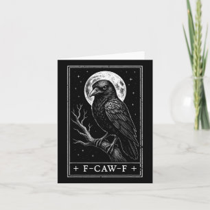 F-caw-f Crow Tarot Kaart Grappig Gotisch Halloween