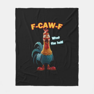F-Caw-F De Grappige Kip Humor F-Caw-F Haan Fleece Deken
