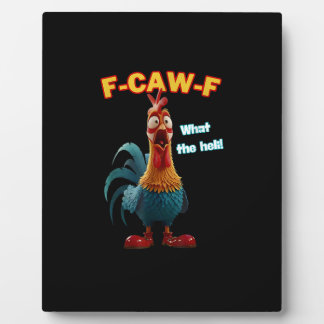 F-Caw-F De Grappige Kip Humor F-Caw-F Haantje Fotoplaat