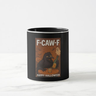 F-CAW-F Drink Raven Halloween Coffee Mok